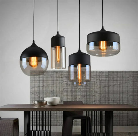 Jevaglo | Luxurious Pendant Light Made Of Glass And Wood