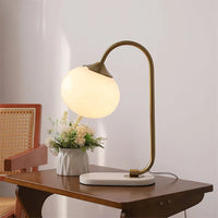 Marshmallow metalen glazen tafellamp