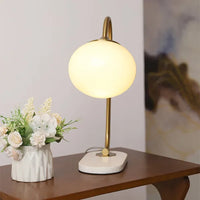 Marshmallow metalen glazen tafellamp