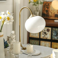 Marshmallow metalen glazen tafellamp