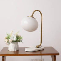Marshmallow metalen glazen tafellamp