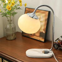 Marshmallow metalen glazen tafellamp