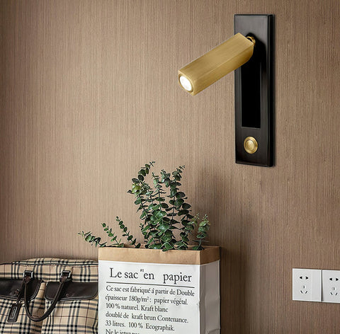 Ingebouwde nachtkastje wandlamp