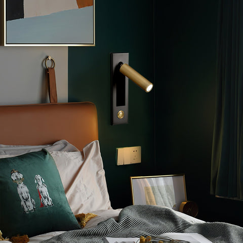 Ingebouwde nachtkastje wandlamp