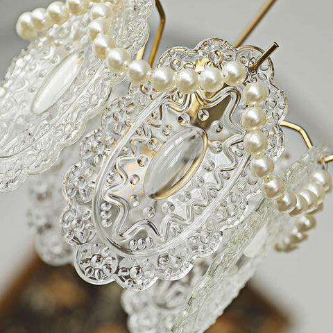Bloemen glazen hanglamp