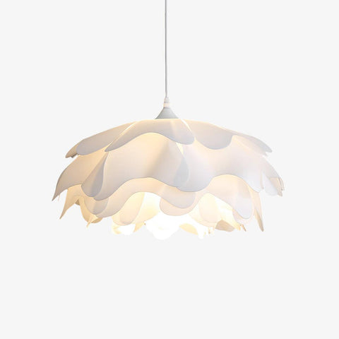 Bloemvormige witte hanglamp