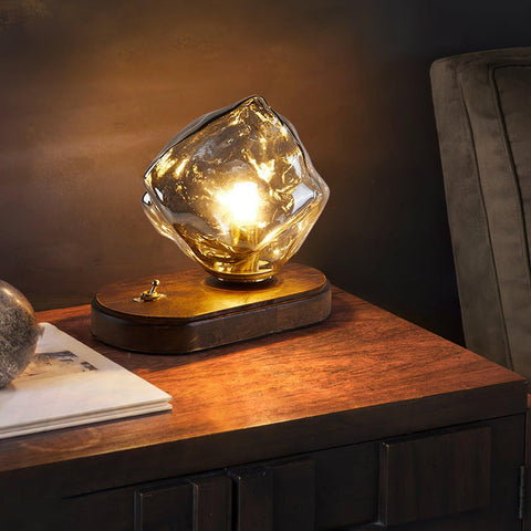 Tafellamp van ijssteenglas | Luxe LED-verlichting | Geavanceerd ontwerp voor woningdecoratie