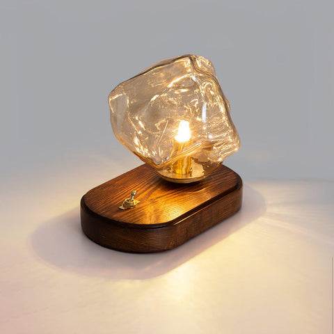 Tafellamp van ijssteenglas | Luxe LED-verlichting | Geavanceerd ontwerp voor woningdecoratie