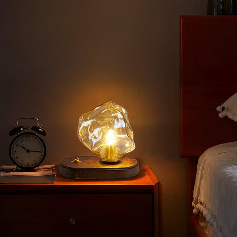 Tafellamp van ijssteenglas | Luxe LED-verlichting | Geavanceerd ontwerp voor woningdecoratie