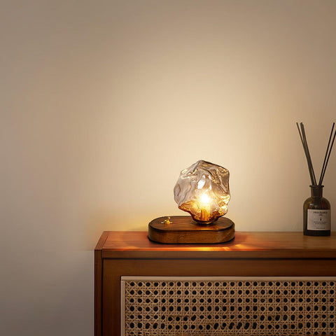 Tafellamp van ijssteenglas | Luxe LED-verlichting | Geavanceerd ontwerp voor woningdecoratie