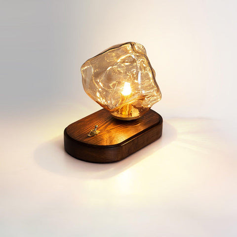 Tafellamp van ijssteenglas | Luxe LED-verlichting | Geavanceerd ontwerp voor woningdecoratie