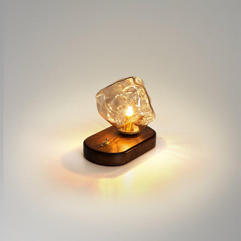 Tafellamp van ijssteenglas | Luxe LED-verlichting | Geavanceerd ontwerp voor woningdecoratie