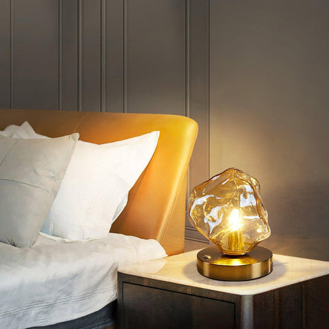Tafellamp van ijssteenglas | Luxe LED-verlichting | Geavanceerd ontwerp voor woningdecoratie