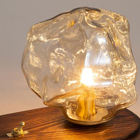 Tafellamp van ijssteenglas | Luxe LED-verlichting | Geavanceerd ontwerp voor woningdecoratie