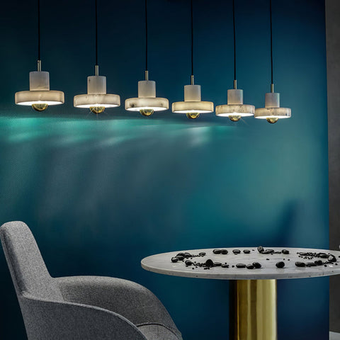Marmeren Aura hanglamp | Elegant ontwerp geïnspireerd op de Taj Mahal | Verstelbare hoogte