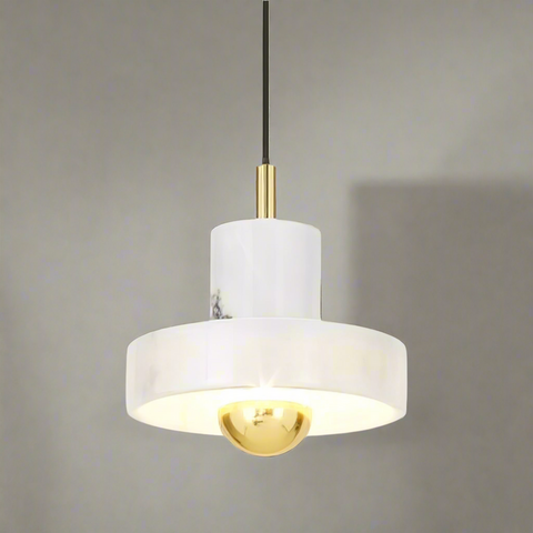 Marmeren Aura hanglamp | Elegant ontwerp geïnspireerd op de Taj Mahal | Verstelbare hoogte