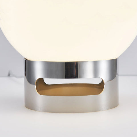 Franse Opaal Bauhaus Tafellamp | Minimalistisch Design | Elegante Glazen Kap voor Moderne Interieurs