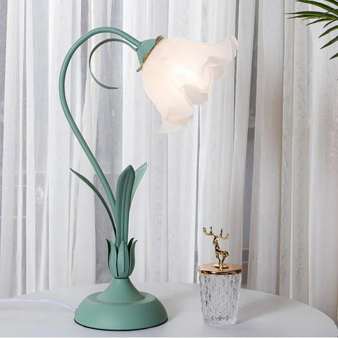 Vintage verstelbare bloemen tafellamp