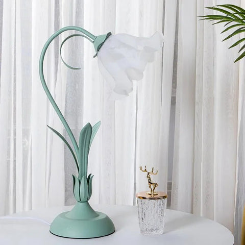 Vintage verstelbare bloemen tafellamp