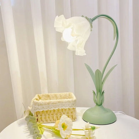 Vintage verstelbare bloemen tafellamp