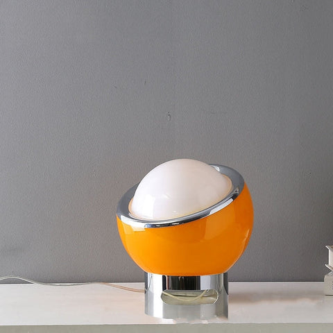 Franse Opaal Bauhaus Tafellamp | Minimalistisch Design | Elegante Glazen Kap voor Moderne Interieurs